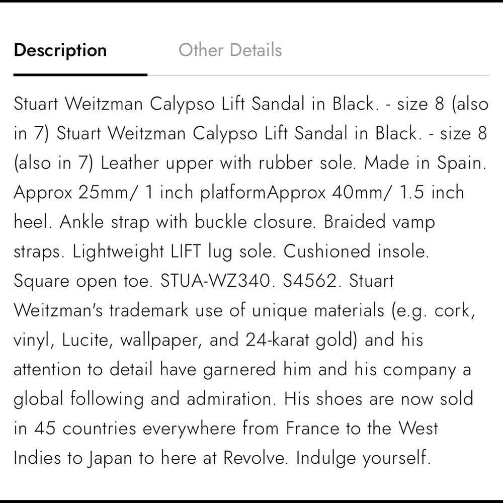 Stuart Weitzman Calypso Lift Sandal In Black. - Picture 6 of 7
